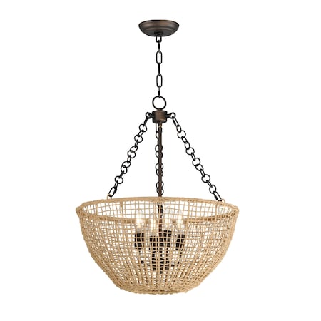 Maxim Lighting Cestino 4-Light Pendant, Antique Bronze 22473NAANB